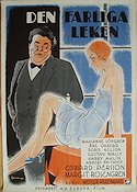 Den farliga leken 1933 poster Edvard Persson Marianne Löfgren