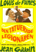 Den tatuerade legionären 1968 poster Jean Gabin Louis de Funes Paul Mercey Denys deLa Patelliere