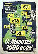 Dr Mabuses 1000 ögon 1960 poster Dawn Addams Peter van Eyck Fritz Lang