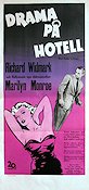 Drama på hotell 1952 poster Marilyn Monroe Richard Widmark