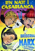 En natt i Casablanca 1946 poster The Marx Brothers Bröderna Marx