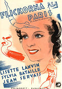 Flickorna från Paris 1936 poster Lisette Lanvin Tania Balachova Sylvia Bataille