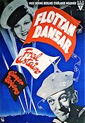Flottan dansar 1936 poster Fred Astaire Ginger Rogers Musikaler