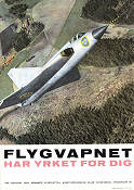 Flygvapnet har yrket för dig 1960 affisch Flyg Hitta mer: SAAB Draken
