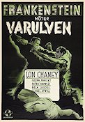 Frankenstein möter varulven 1943 poster Lon Chaney Jr Ilona Massey