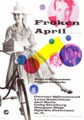 Fröken april 1958 poster Lena Söderblom Gunnar Björklund Jarl Kulle Gaby Stenberg Göran Gentele Cyklar