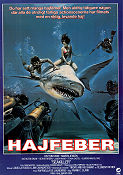 Hajfeber 1981 poster Dayton Kane Maren Jensen Frank C Clark Fiskar och hajar Dykning