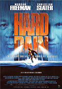 Hard Rain 1998 poster Morgan Freeman Christian Slater Randy Quaid Mikael Salomon