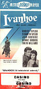 Ivanhoe 1952 poster Robert Taylor Elizabeth Taylor Joan Fontaine Richard Thorpe
