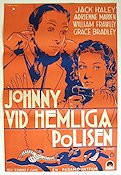 Johnny vid hemliga polisen 1936 poster Jack Haley William Frawley Adrienne Marden Edward F Cline Poliser