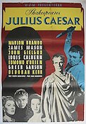 Julius Caesar 1953 poster Marlon Brando James Mason Greer Garson Deborah Kerr Joseph L Mankiewicz Text: William Shakespeare