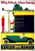 Kärlek och bensin 1930 poster Willy Fritsch Bilar och racing