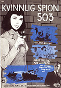 Kvinnlig spion 503 1958 poster Margit Carlqvist Max von Sydow Holger Juul Hansen Jorn Jeppesen Danmark