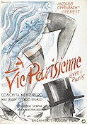 La Vie Parisienne 1936 poster Conchita Montenegro Musik: Jacques Offenbach
