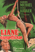 Liane djungelflickan 1956 poster Marion Michael Hardy Krüger Irene Galtger Eduard von Borsody Hitta mer: Tarzan Damer
