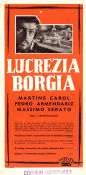 Lucrezia Borgia 1953 poster Martine Carol Pedro Armendariz Valentine Tessier Christian-Jaque