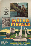 Mälarpirater 1959 poster Gunnar Björnstrand Åke Grönberg Thomas Bolme Per G Holmgren Skepp och båtar Skärgård