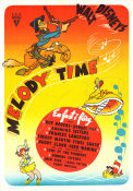 Melody Time 1948 poster Andrews Sisters Roy Rogers Clyde Geronimi Jazz Animerat