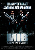 MIB Men in Black 1997 poster Tommy Lee Jones Will Smith Linda Fiorentino Barry Sonnenfeld Vapen Från serier