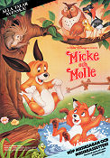 Micke och Molle 1981 poster Mickey Rooney Ted Berman Animerat Hundar