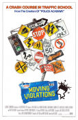 Moving Violations 1985 poster John Murray Jennifer Tilly James Keach Neal Israel Bilar och racing Skola