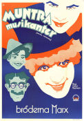 Muntra musikanter 1930 poster Groucho Marx Harpo Marx Chico Marx Lilian Roth Victor Heerman Affischkonstnär: Gösta Åberg Musikaler