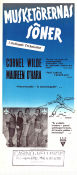 Musketörernas söner 1952 poster Cornel Wilde Maureen O´Hara Robert Douglas Lewis Allen Äventyr matinée