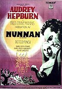 Nunnan 1959 poster Audrey Hepburn Peter Finch