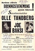 Olle Tandberg vs Joe Baksi 1947 affisch Olle Tandberg Boxning