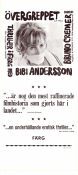 Övergreppet 1967 poster Bibi Andersson Bruno Cremer Frederic de Pasquale Jacques Doniol-Valcroze