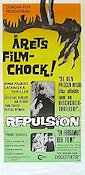 Repulsion 1965 poster Catherine Deneuve Ian Hendry John Fraser Roman Polanski