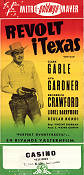 Revolt i Texas 1952 poster Clark Gable Ava Gardner Broderick Crawford Vincent Sherman