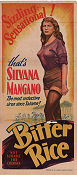 Riso Amaro 1949 poster Silvana Mangano Vittorio Gassman Giuseppe De Santis Affischen från: Australia