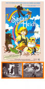 Sagan om Heidi 1982 poster Robert Taylor Animerat Filmbolag: Hanna-Barbera Berg