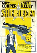 Sheriffen 1952 poster Gary Cooper Grace Kelly Fred Zinnemann Vapen