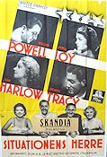 Situationens herre 1937 poster William Powell Myrna Loy Jean Harlow Spencer Tracy