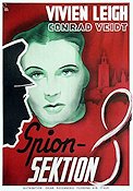 Spionsektion 8 1936 poster Vivien Leigh Conrad Veidt