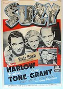 Suzy 1937 poster Jean Harlow Cary Grant Franchot Tone