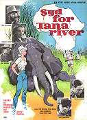 Syd for Tana River 1963 poster Poul Reichhardt Charlotte Ernst Finn Holten Hansen Hitta mer: Africa Danmark