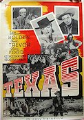 Texas 1942 poster William Holden Glenn Ford Claire Trevor