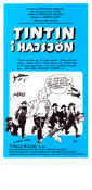 Tintin i Hajsjön 1972 poster Tintin Thomas Bolme Raymond Leblanc Filmen från: Belgium Animerat Från serier Fiskar och hajar