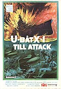 Ubåt X-1 till attack 1969 poster James Caan Skepp och båtar Krig
