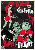 Vi dubbel-deckare 1942 poster Abbott and Costello