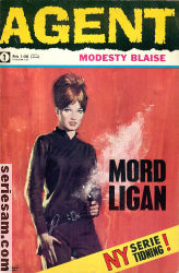 Agent Modesty Blaise 1967 nr 1 omslag serier Agent Modesty Blaise 1967 nr 1 omslag serier