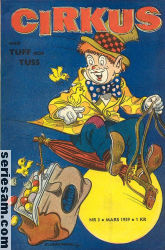 Cirkus med Tuff och Tuss 1959 nr 3 omslag serier