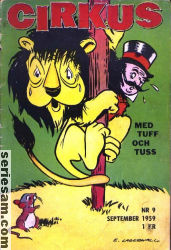 Cirkus med Tuff och Tuss 1959 nr 9 omslag serier