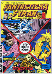 Fantastiska fyran 1981 nr 1 omslag serier Fantastiska fyran 1981 nr 1 omslag serier