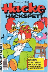 Hacke Hackspett 1991 nr 6 omslag serier Hacke Hackspett 1991 nr 6 omslag serier