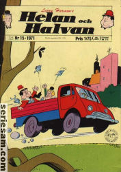 Helan och Halvan 1971 nr 15 omslag serier