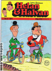 Helan och Halvan 1971 nr 21 omslag serier